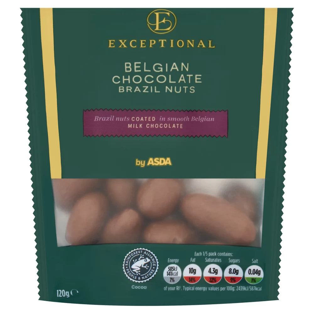 Exceptional by ASDA Exceptional by Belgian Chocolate Brazil Nuts 120g