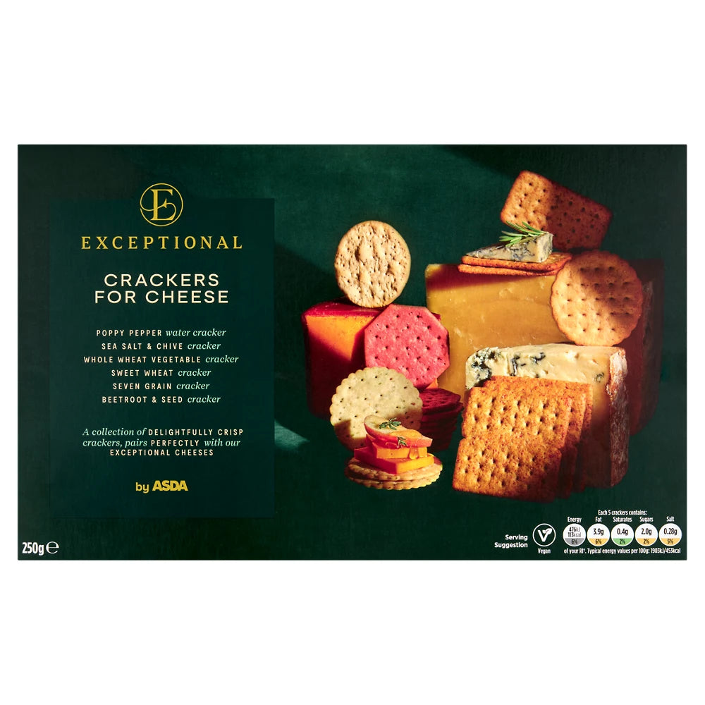 Exceptional by ASDA Crackers for Cheese 250g