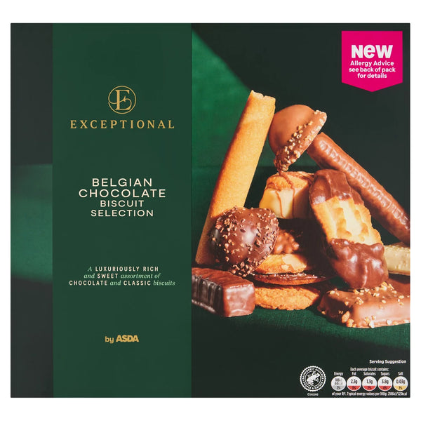 Exceptional By Asda Belgian Chocolate Biscuit Selection 375g