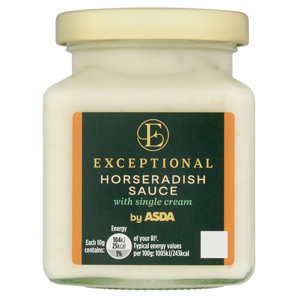 Exceptional by ASDA Horseradish Sauce with Single Cream  195g