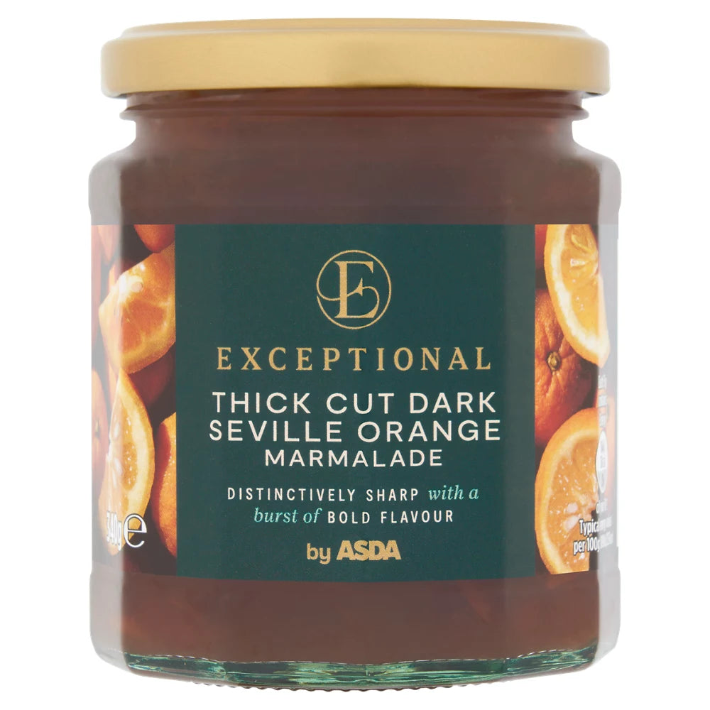 Exceptional by ASDA Exceptional by Thick Cut Dark Seville Orange Marmalade 340g
