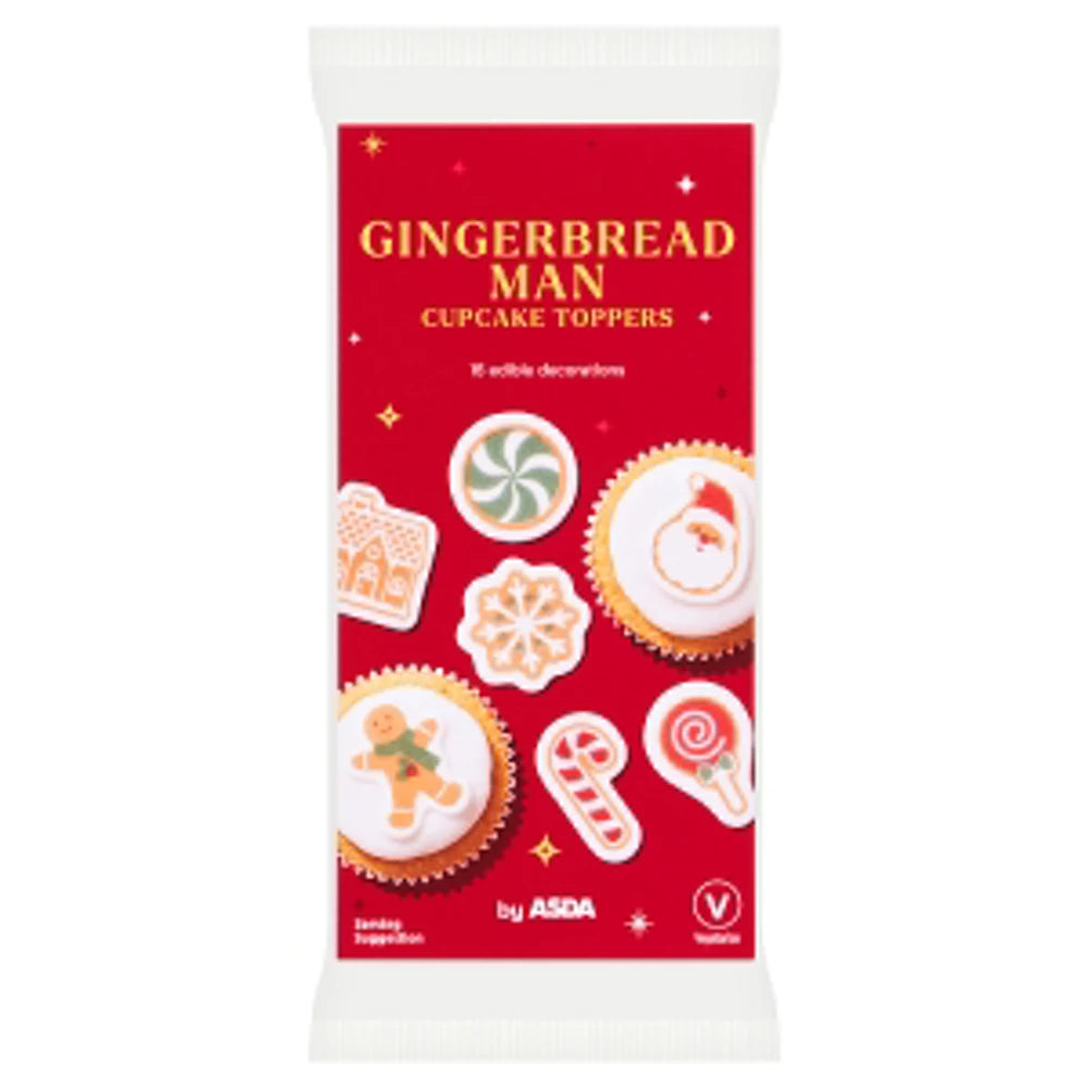 ASDA Gingerbread Man Cupcake Toppers