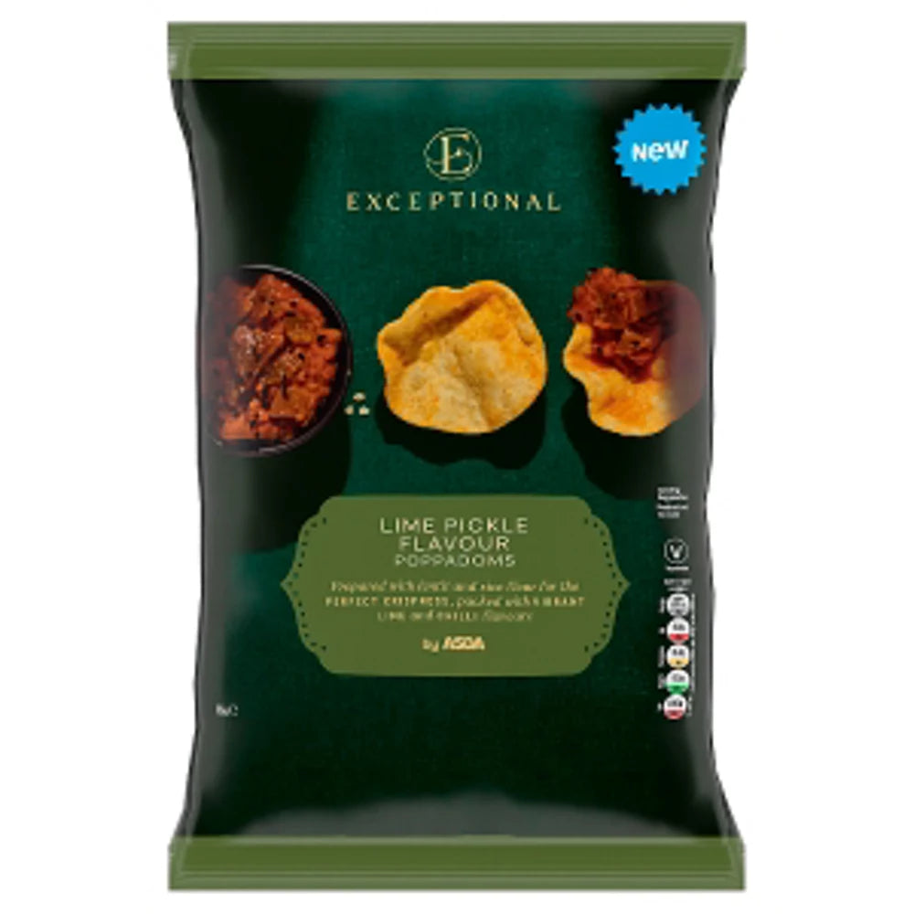 Exceptional by ASDA Lime Pickle Flavour Poppadoms 85g