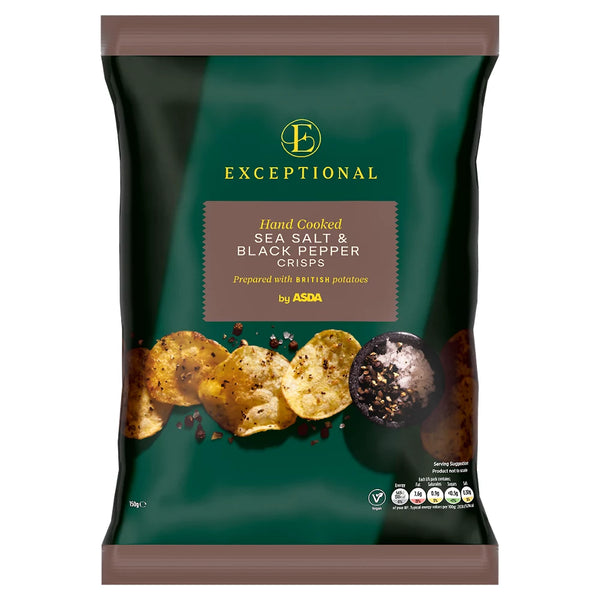 Exceptional by ASDA Sea Salt & Black Pepper Crisps 150g