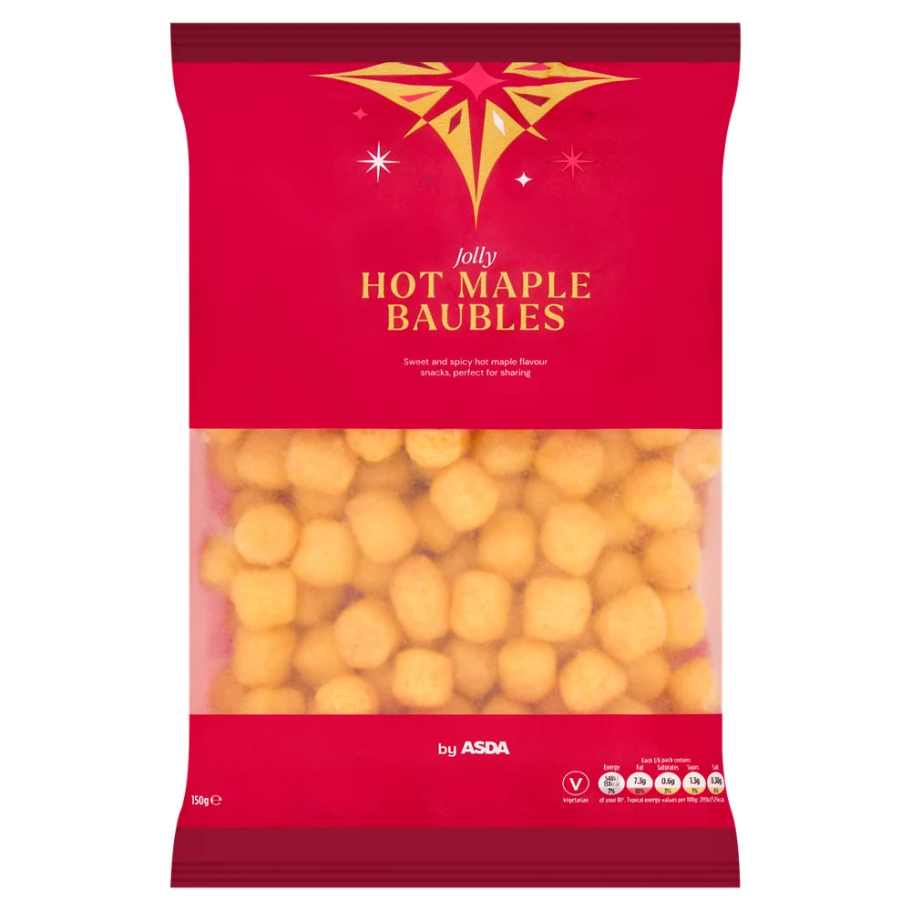ASDA Jolly Hot Maple Baubles 150g