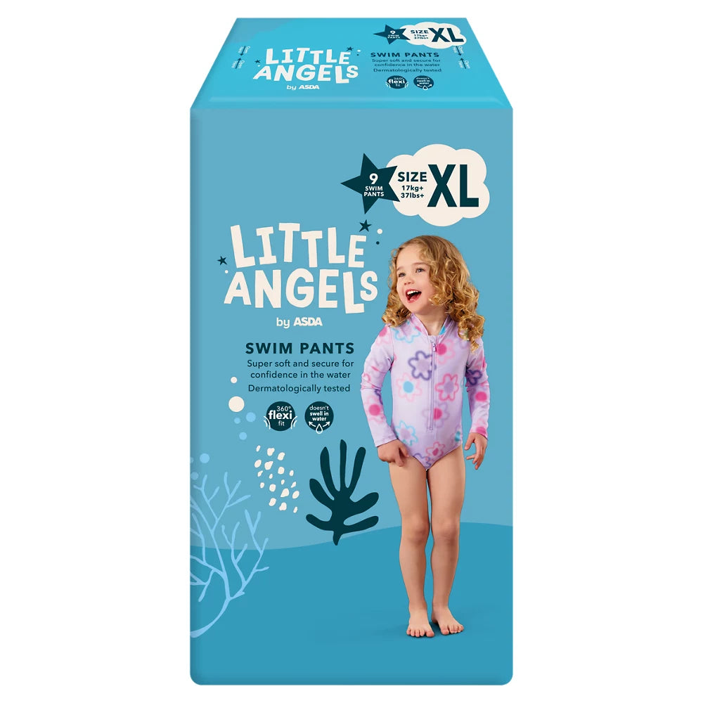 ASDA Little Angels by 9 Swim Pants XL Size 17kg, + 37lbs