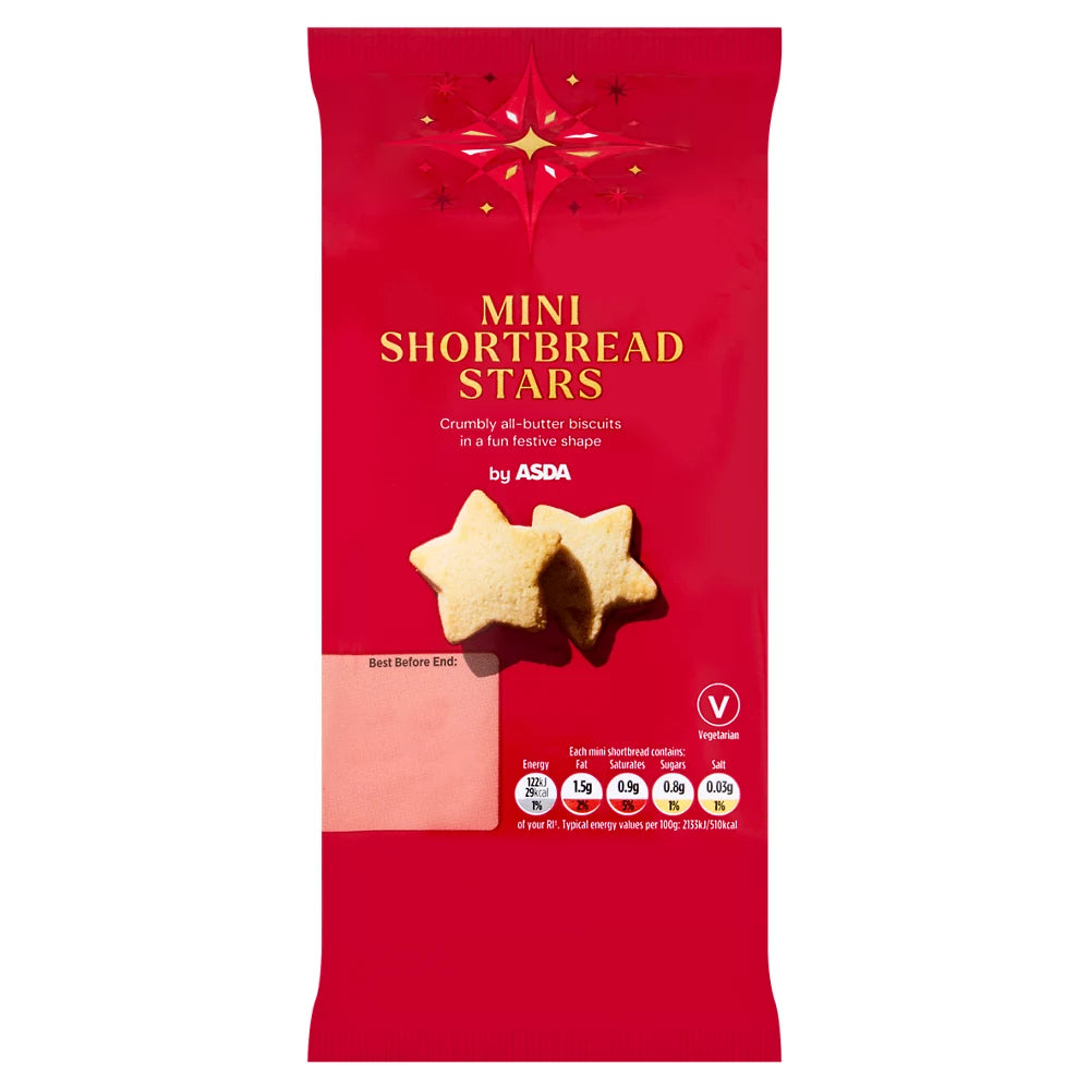 ASDA Mini Shortbread Stars 125g