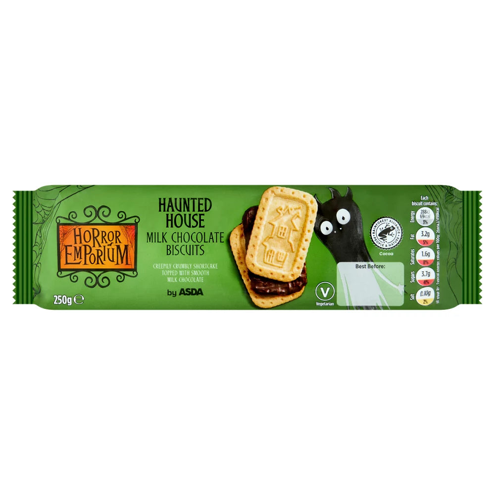 ASDA Horror Emporium Haunted House Milk Chocolate Biscuits 250g