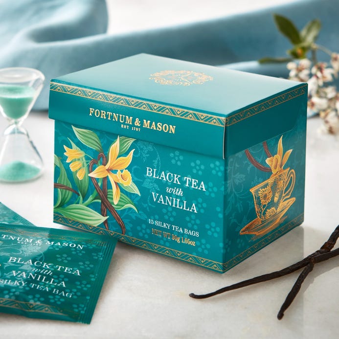 Fortnum & Mason Black Tea with Vanilla 15 Silky Tea Bags