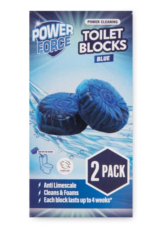 Power Force Toilet Block, Blue (Pack of 2)