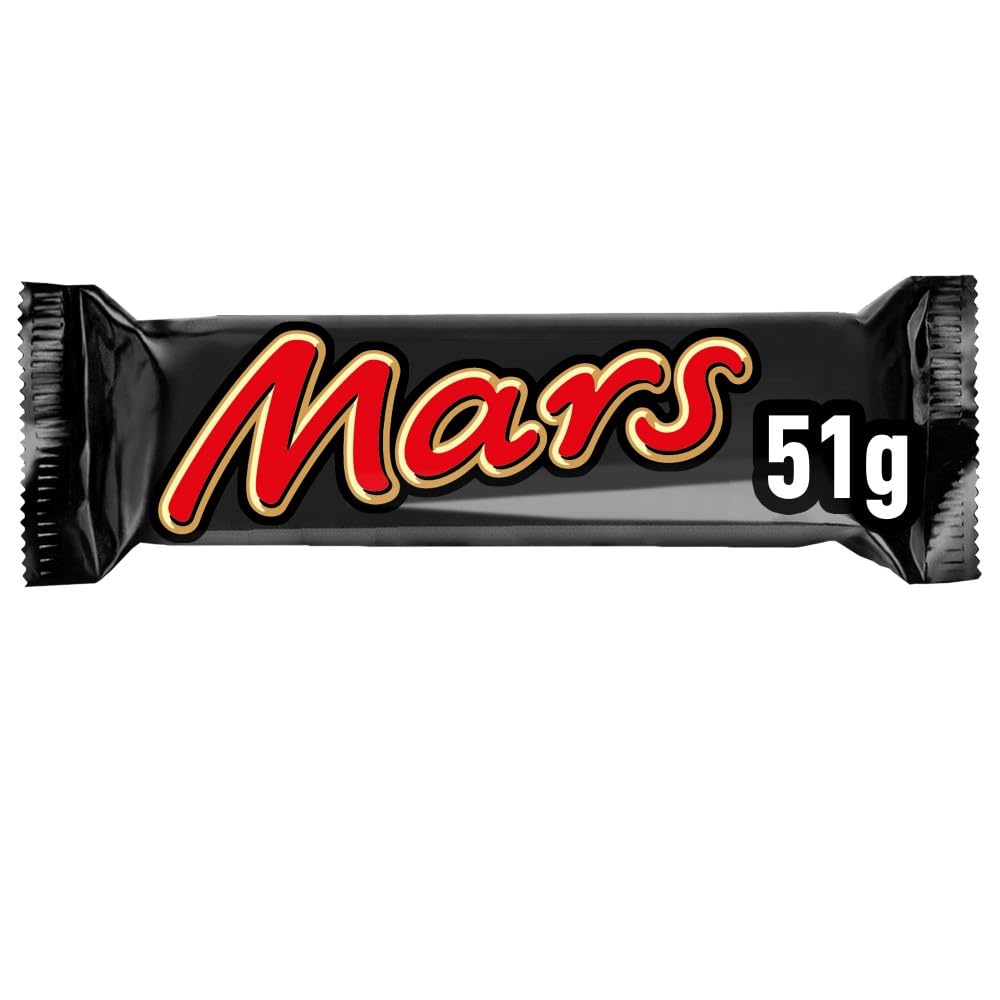 Mars Milk Chocolate, Caramel & Nougat Bars Bulk Box, 48 Bars of 51g