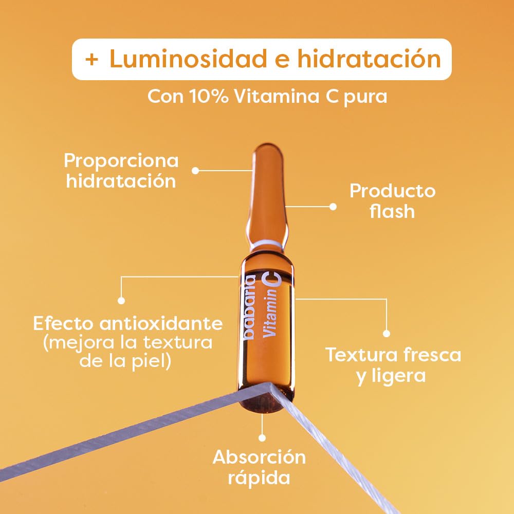 BABARIA Vitamin C Antioxidant Ampoules - 5 units of 2ml