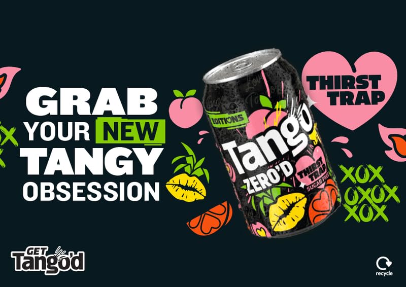 Tango Zero'd Thirst Trap - Peach & Pineapple | 330ml | Can| 24 Pack