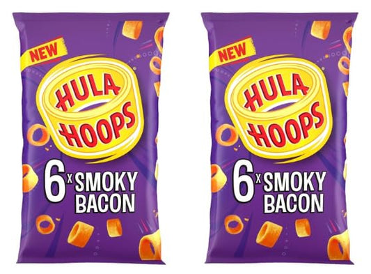 Hula Hoops Smoky Bacon Flavour Crisps, Multipack - (Pack of 2)