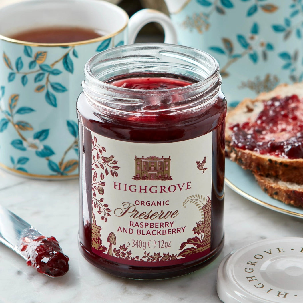 Fortnum & Mason Highgrove Organic Raspberry & Blackberry Preserve, 340g