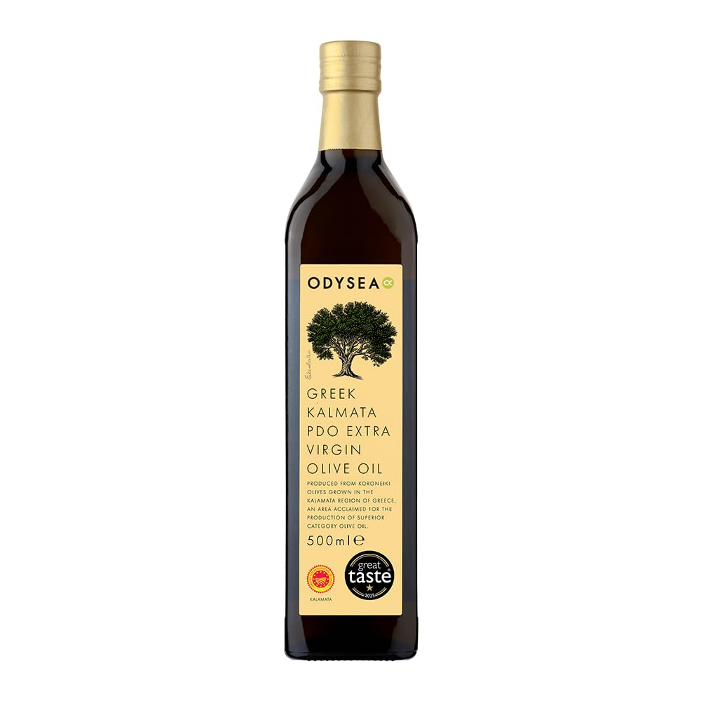Odysea PDO Kalamata Extra Virgin Olive Oil, Glass Bottle (500ml)