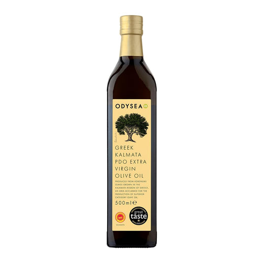 Odysea PDO Kalamata Extra Virgin Olive Oil, Glass Bottle (500ml)