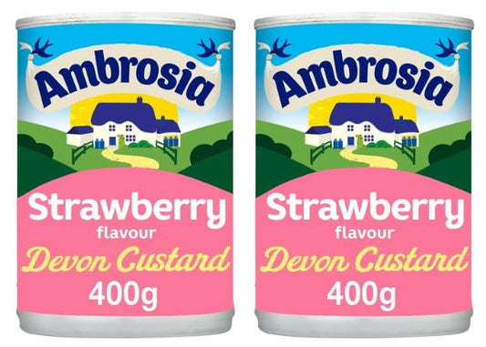 Ambrosia Strawberry Flavour Devon Custard - Pack of 2