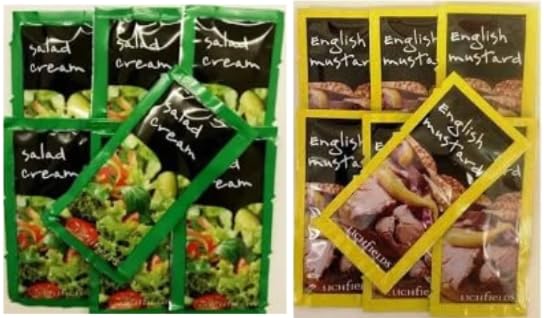 Lichfields Salad Cream and English Mustard Sauce Sachets, Condiment Variety Pack - 200 Sachets