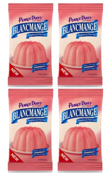 Pearce Duff's Blancmange Raspberry Flavour, Dessert Mix, (4 Pack)