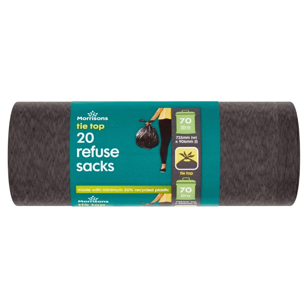 Morrisons 70l Tie Top Refuse Sack 20pk