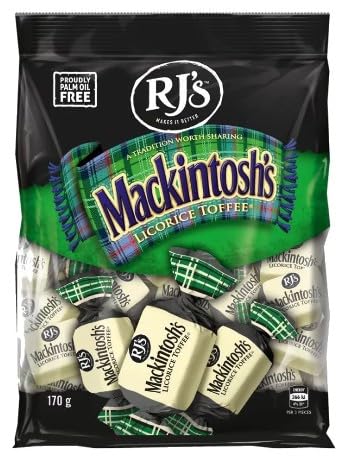 RJ's Mackintosh's Licorice Toffee, Palm Oil Free, 170g