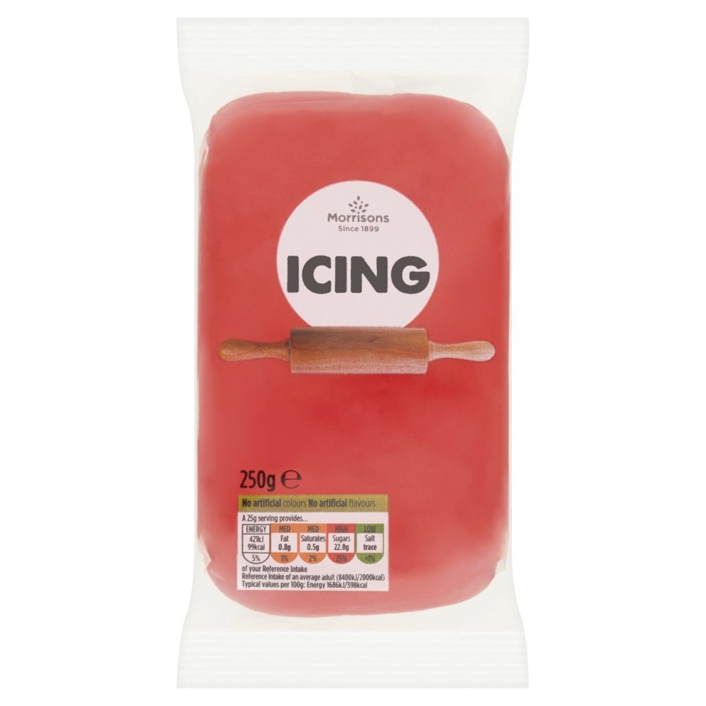 Morrisons Ready To Roll Red Icing, 250g