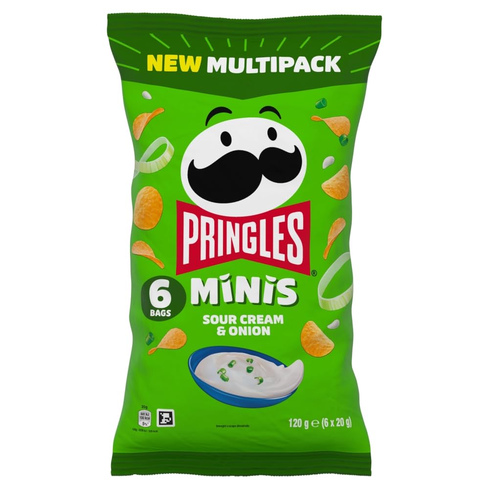 Pringles Minis Sour Cream & Onion Multipack Crisps 6x20g