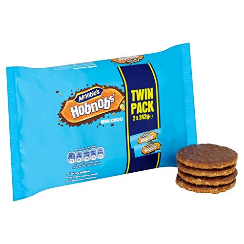 Mcvitie's Milk Chocolate Hob Nobs Twin 2 per pack