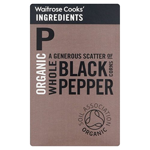 Cooks' Ingredients Organic Black Peppercorns Waitrose 40g