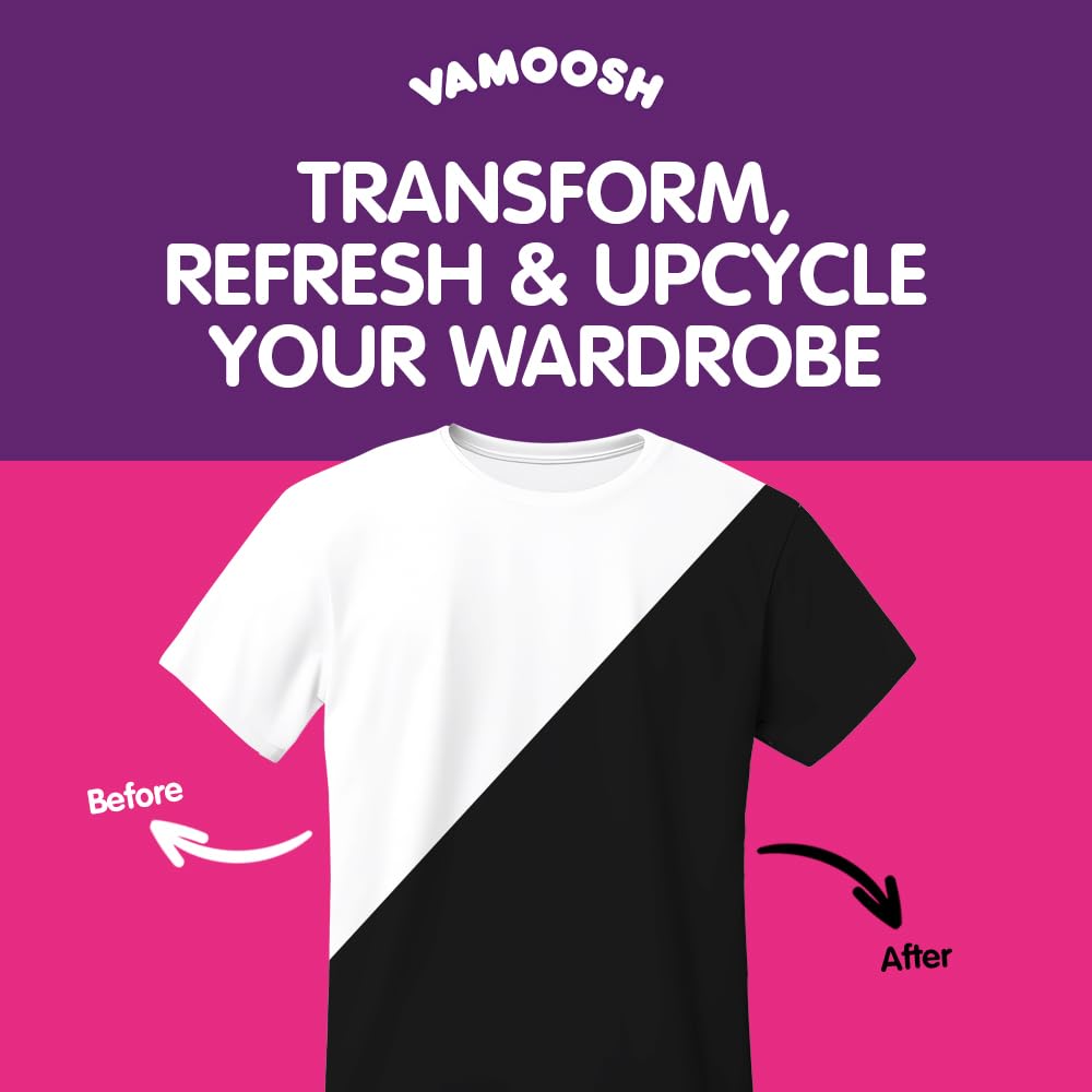 Vamoosh Wash & Dye Black 350g, Intense Black Dye for Clothes - Easy to Use Fabric Colour for Washing Machine, Just Pop in The Drum for Fresh-Looking Results