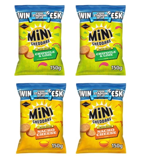 Jacob's Mini Cheddars Limited Edition Chipotle & Lime and Nacho Cheese Flavour Snacks