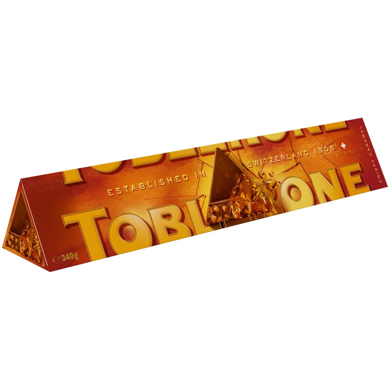 Toblerone Toffee Crispy Caramel Milk Chocolate Bar, 340 g (1-Pack)