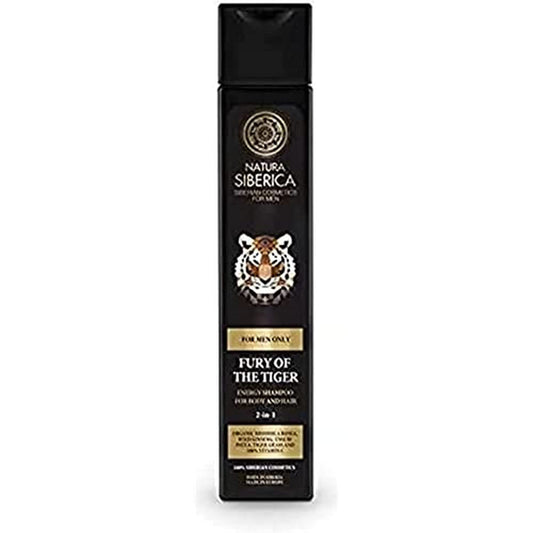 Natura Siberica Men's Fury Of The Tiger Energy Shampoo for Body and Hair, 250 ml