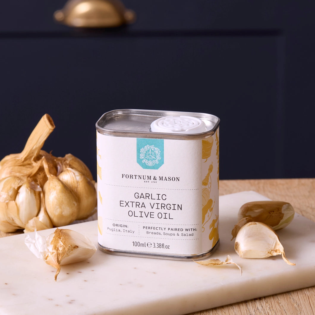 Fortnum & Mason Extra Virgin Olive Oil, Garlic Infused, 100ml