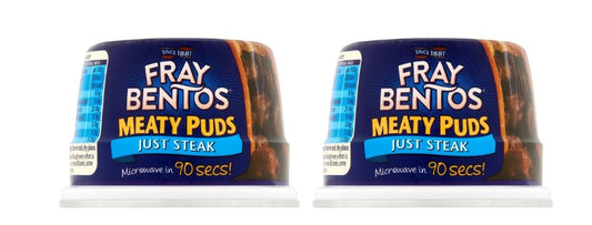 Fray Bentos Meaty Puds Just Steak, Microwave in 90 Secs, Pack of 2