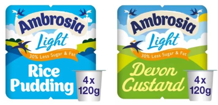 Ambrosia Light Devon Custard and Rice Pudding