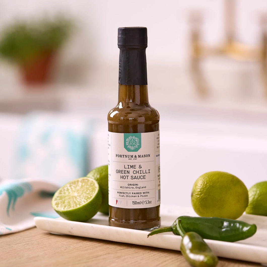 Fortnum & Mason Lime & Green Chilli Hot Sauce, 150g