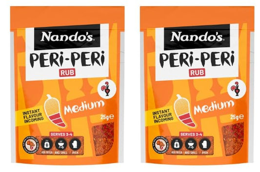Nando's PERi-PERi Rub Medium, Instant Flavour Seasoning, Pack of 2