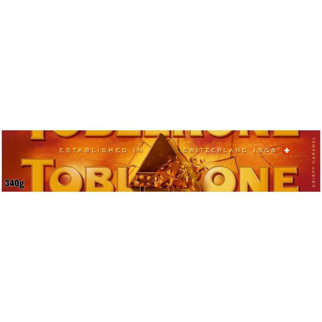Toblerone Toffee Crispy Caramel Milk Chocolate Bar, 340 g (1-Pack)