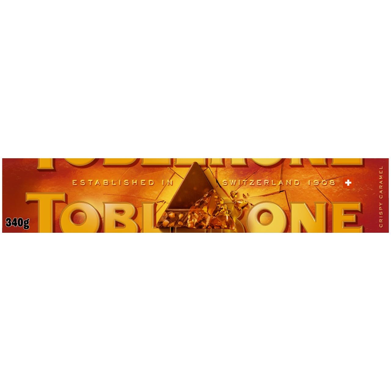 Toblerone Toffee Crispy Caramel Milk Chocolate Bar, 340 g (1-Pack)
