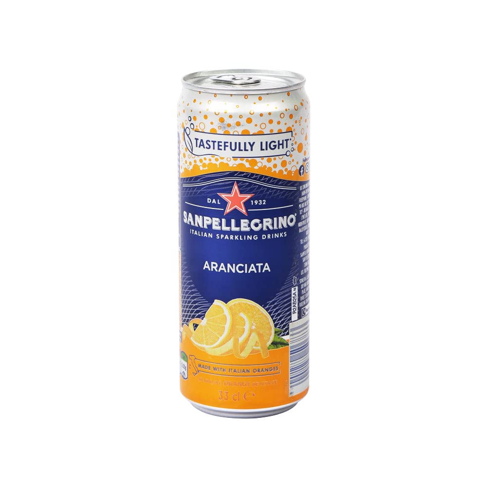 San Pellegrino Sparkling Orange (Aranciata) Drink (12 x 330ml Cans)