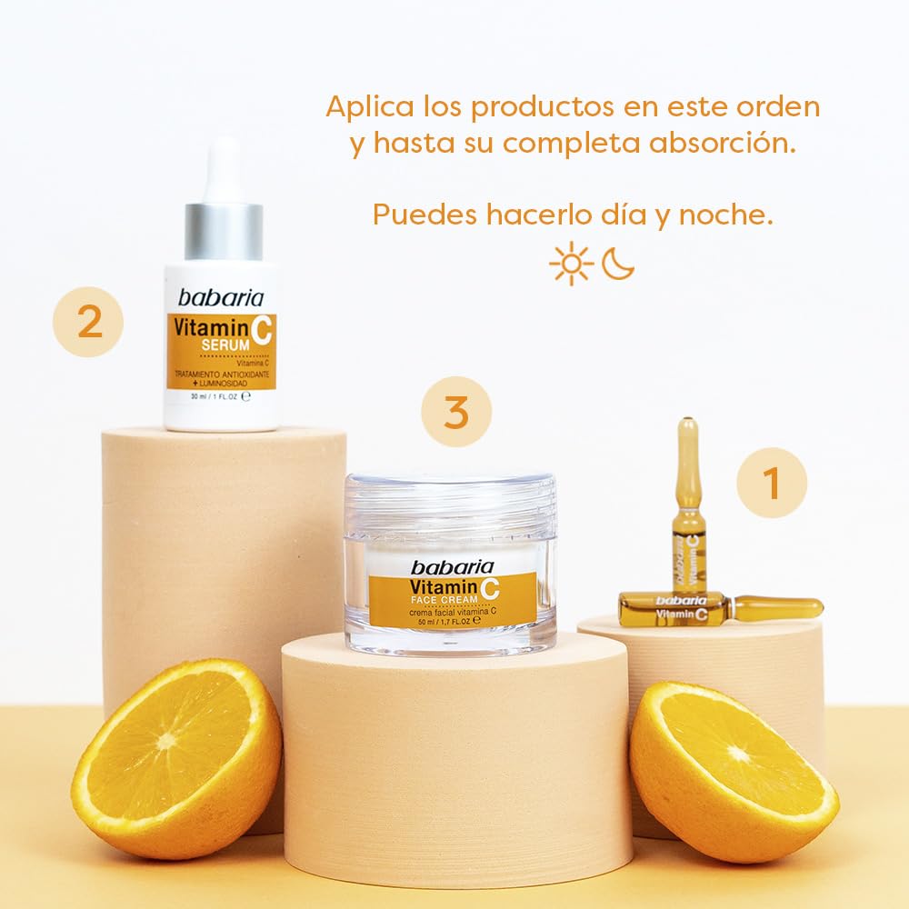 BABARIA Vitamin C Antioxidant Ampoules - 5 units of 2ml