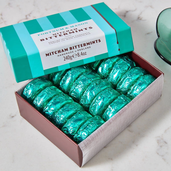 Fortnum & Mason English Mitcham Bittermints in Dark Chocolate, Vegan, 240g