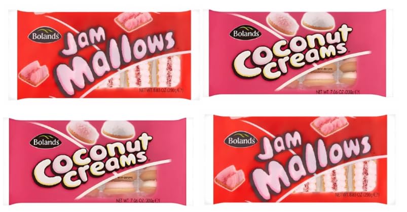 Bolands Jam Mallows and Coconut Creams Biscuits, Variety Pack