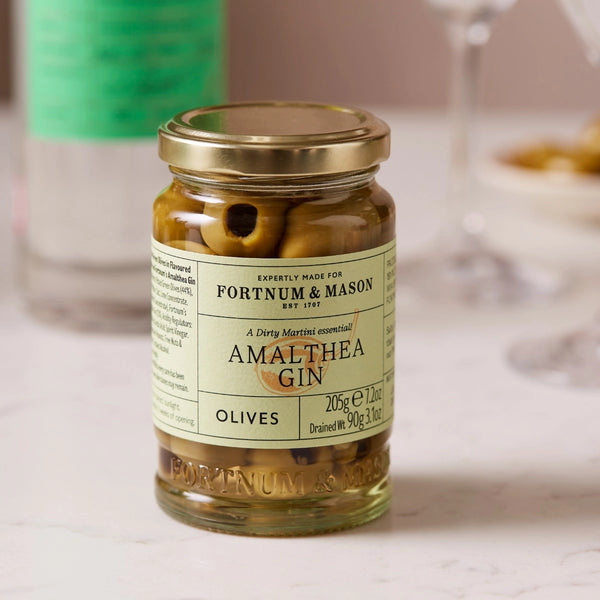 Fortnum & Mason Amalthea Gin Olives, 205g