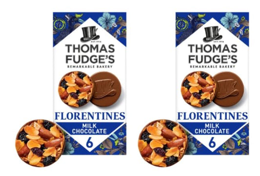 Thomas Fudge's Florentines with Milk Chocolate, 6 per Pack, Remarkable Bakery