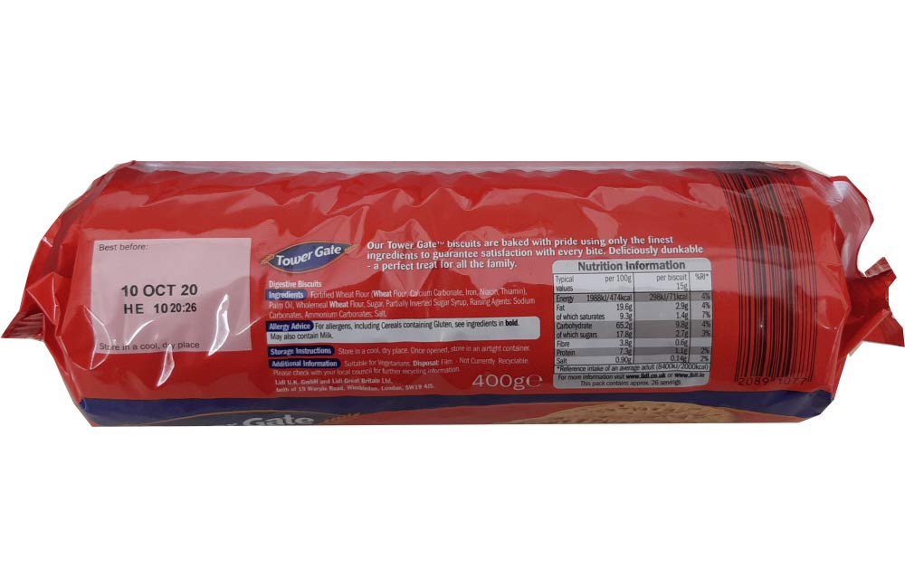 Tower Gate Digestive Biscuits 400g Vegetarian