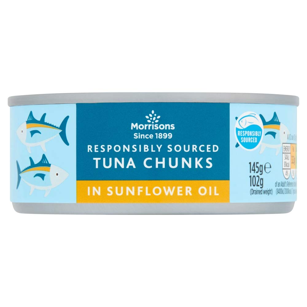 Morrisons Fad Free Tuna Chunks in Sunflower Oil 145G,, 102 g