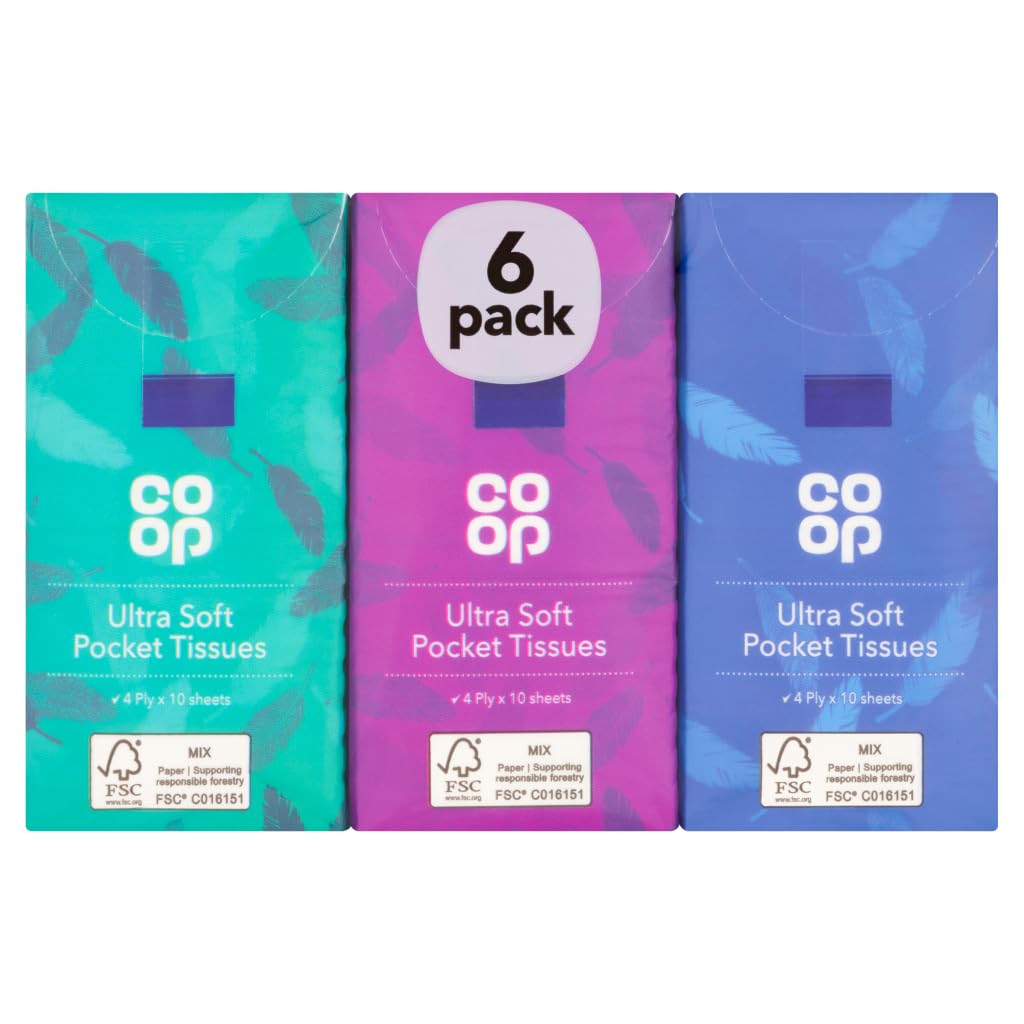 Co-op 6 Ultra Soft Pocket Tissues